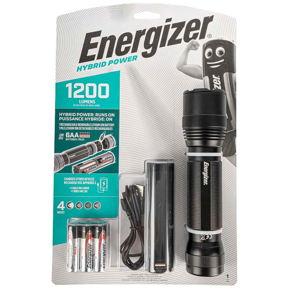 HYBRID TACTICAL FLASHLIGHT 1200LUMENS ENERGIZER TORCH