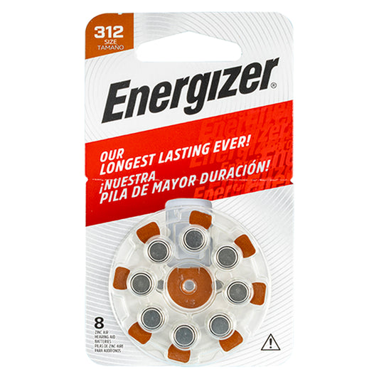 HEARING AID BATTERY 312 BROWN-8PACK ZINC AIRENERGIZER
