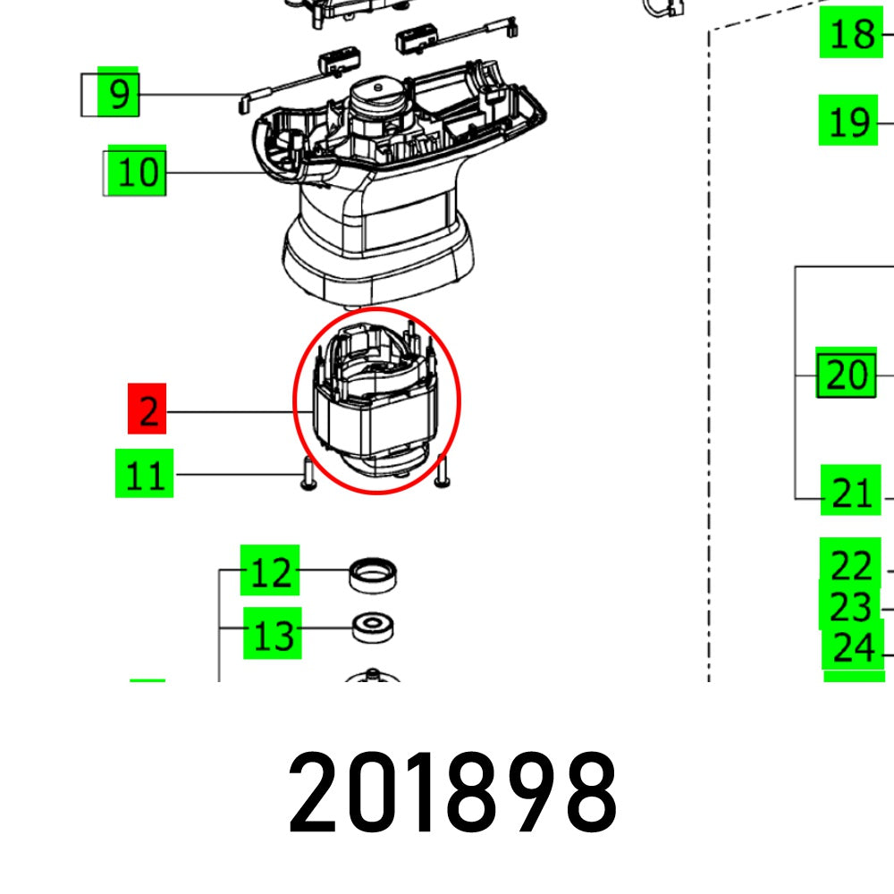 FIELD ASSEMBLY RTS 400 R 230V