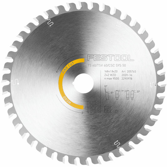 SAW BLADE H 168X1.8X20 WD42