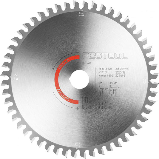 SAW BLADE H 168X1.8X20 TF52