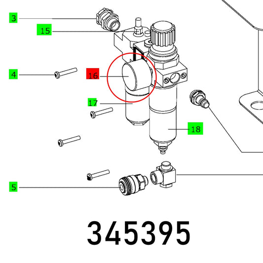 PRESSURE GAUGE MA-40-16-1-8