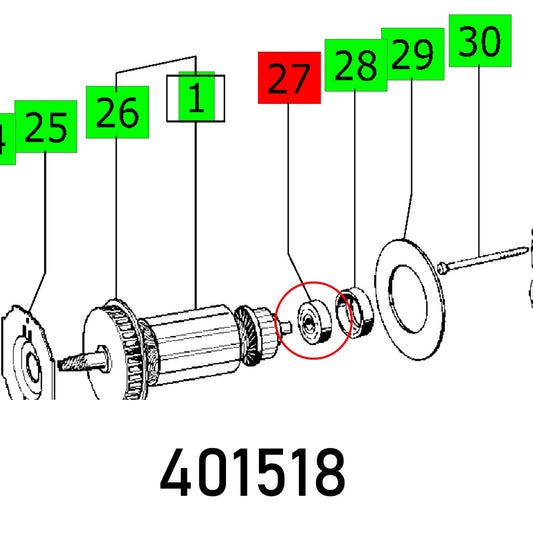 ROLLER BEARING 607 Z DIN 625