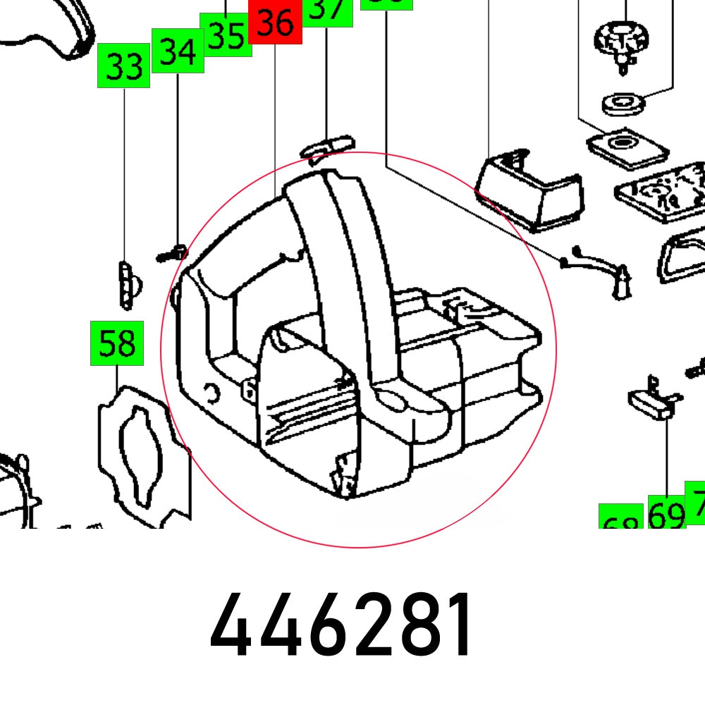 MOTOR HOUSING AP 55 EB 2 BLATT