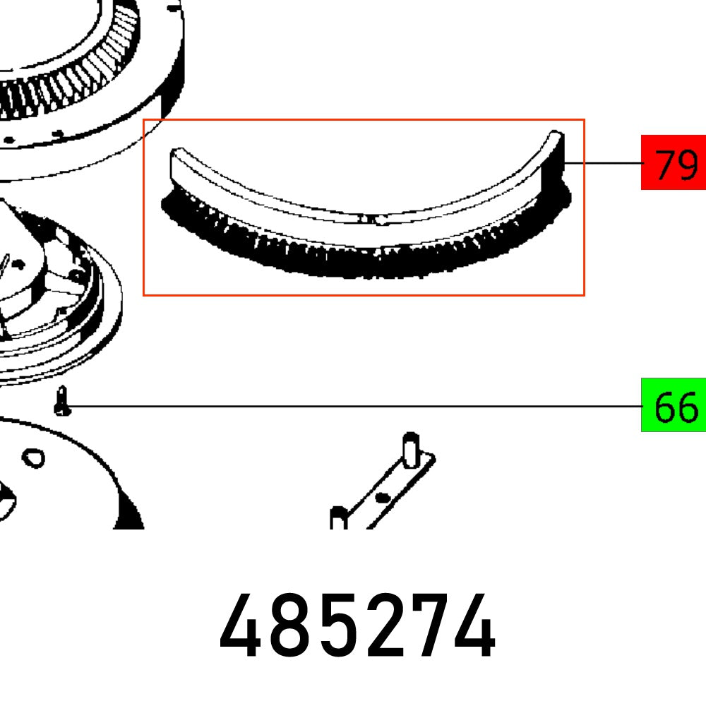 BRUSH SEGMENT AH-WS D180 POLY