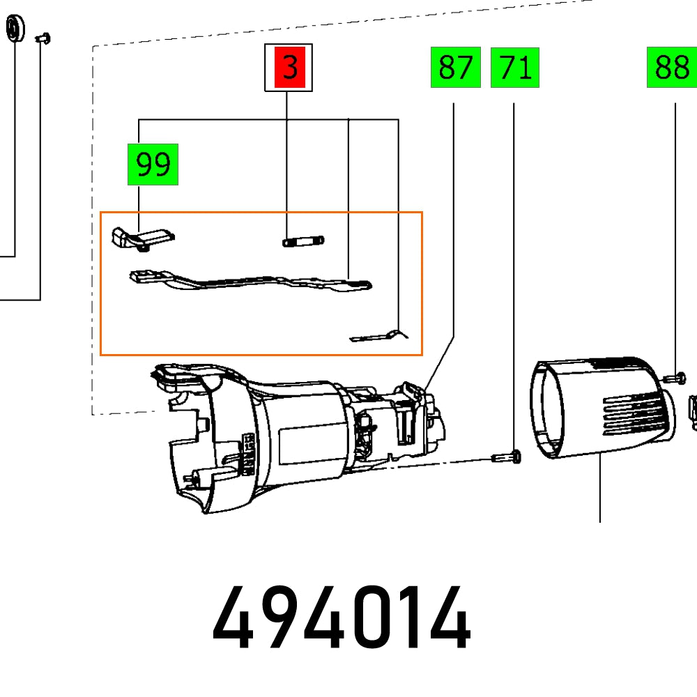 SWITCH ROD DF 500 Q