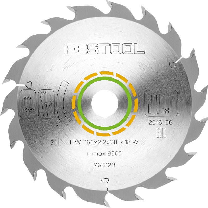 SAW BLADE HW 160X2,2X20 W18