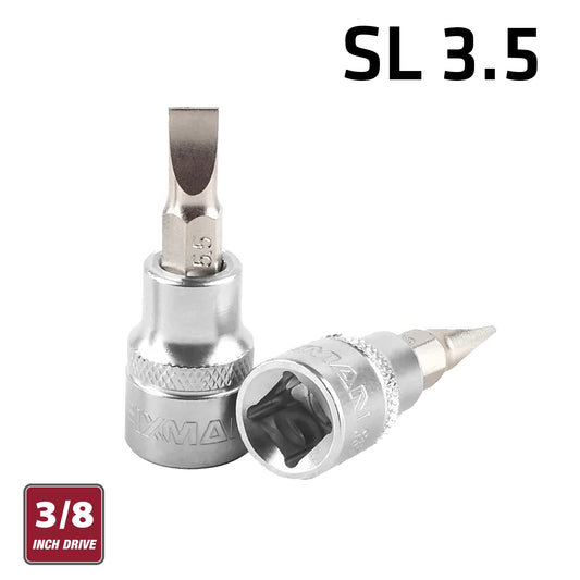 FIXMAN 3/8' DR.BIT SOCKET SL3.5 SLOTTED SCREWDRIVER BIT