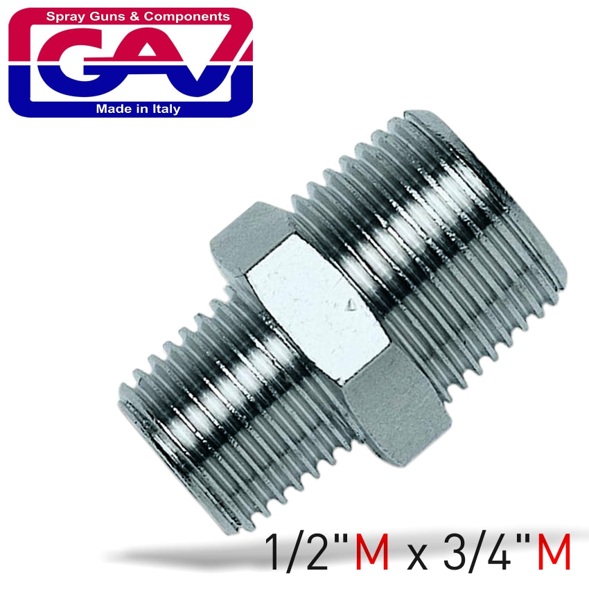 TAPER REDUCER NIPPLE 1/2'X3/4'M/M
