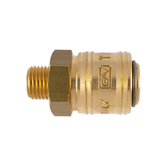 BRASS MALE QUICK COUPLER 1/4'M GERMAN