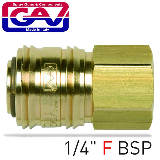 BRASS QUICK COUPLER 1/4'F GERMAN