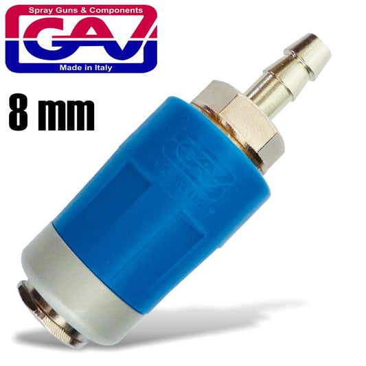 SAFETY QUICK COUPLER 8MM PACKAGED TWO STAGE RELEASE AIRBLOCK