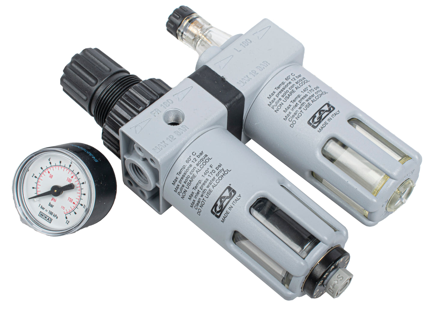 FILTER REGULATOR LUBRICATOR 1/4' WITH AUTO DRAIN