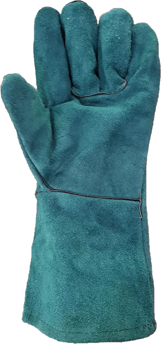 Glove Leather Green Reinforced C/S Cuff