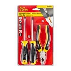 3-Piece Screwdriver & Combination Plier Set