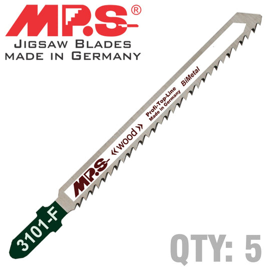JIGSAW BLADE WOOD T-SHANK 10TPI T101BF