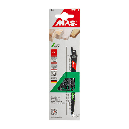 SABRE SAW BLADE 150MM 6 TPI 5/PACK