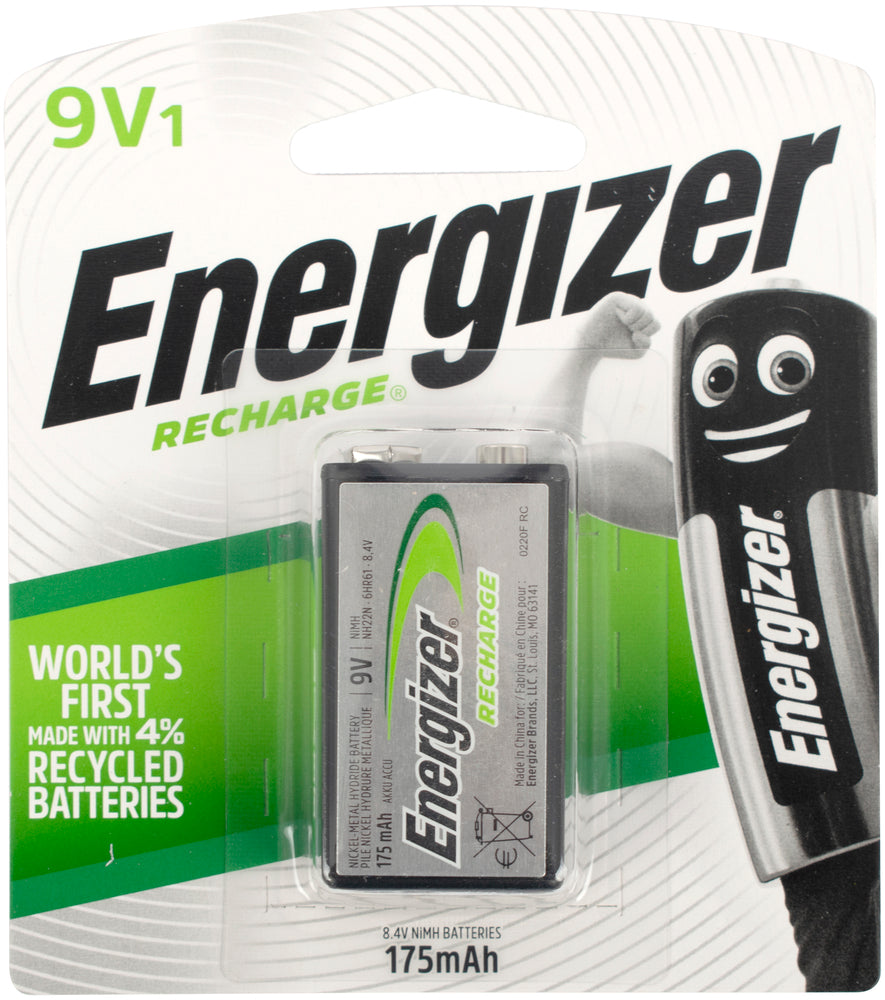 RECHARGE  9V BATTERY-1PACK (MOQ6) ENERGIZER