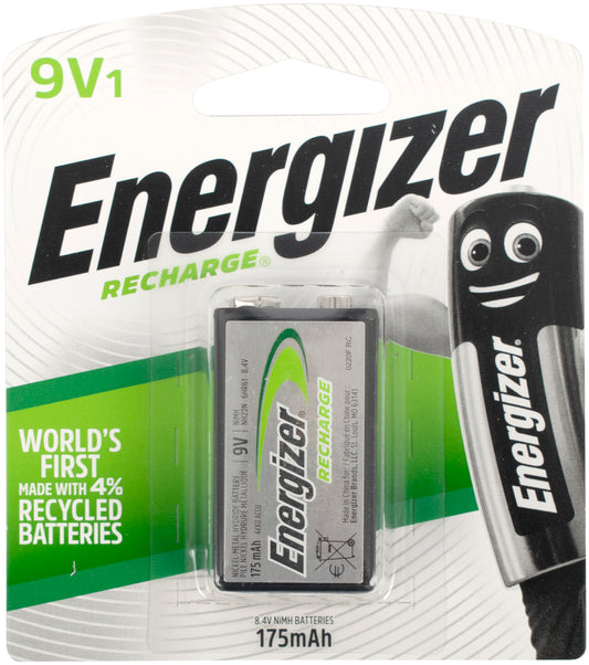 RECHARGE  9V BATTERY-1PACK (MOQ6) ENERGIZER