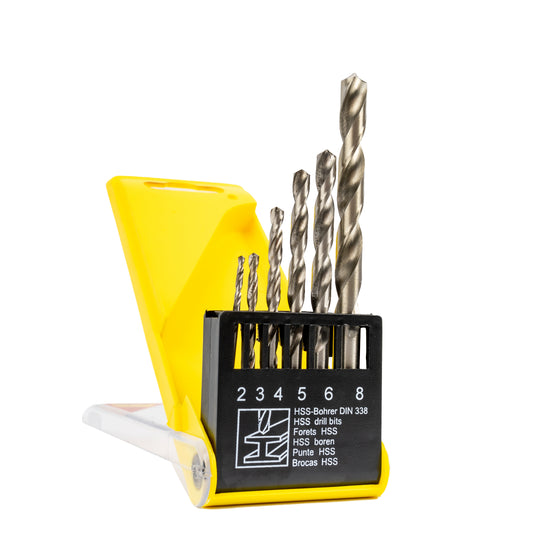 DRILL BIT SET 6PC HSS ROLL FORGED 2-8MM