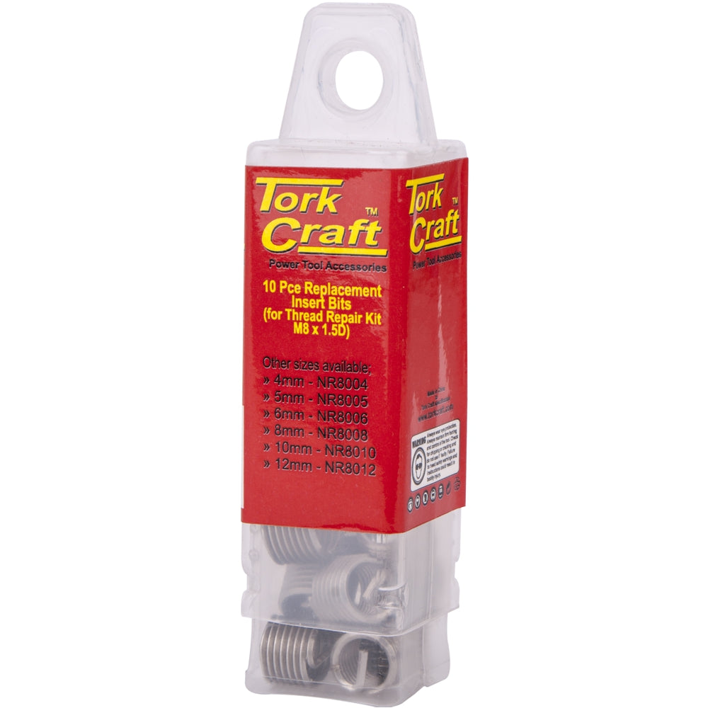 THREAD REPAIR KIT M8 X 1.5D REPLACEMENT INSERTS 10PCE
