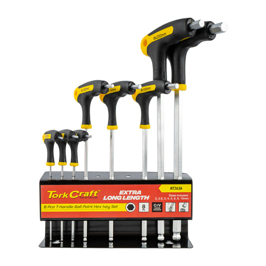 BALL POINT T HANDLE  8PC HEX ALLEN KEY SET