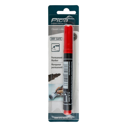 PERMANENT MARKER 1-4MM ROUND TIP RED BLISTER