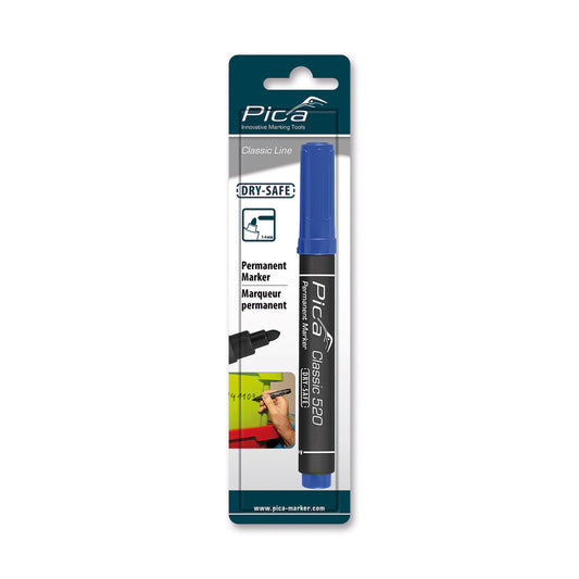 PERMANENT MARKER 1-4MM ROUND TIP BLUE BLISTER