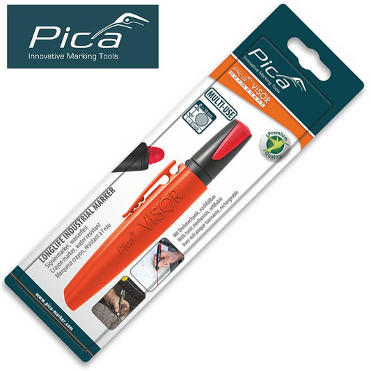 PICA VISOR PERMANENT MARKER 10MM TIP RED IN BLISTER