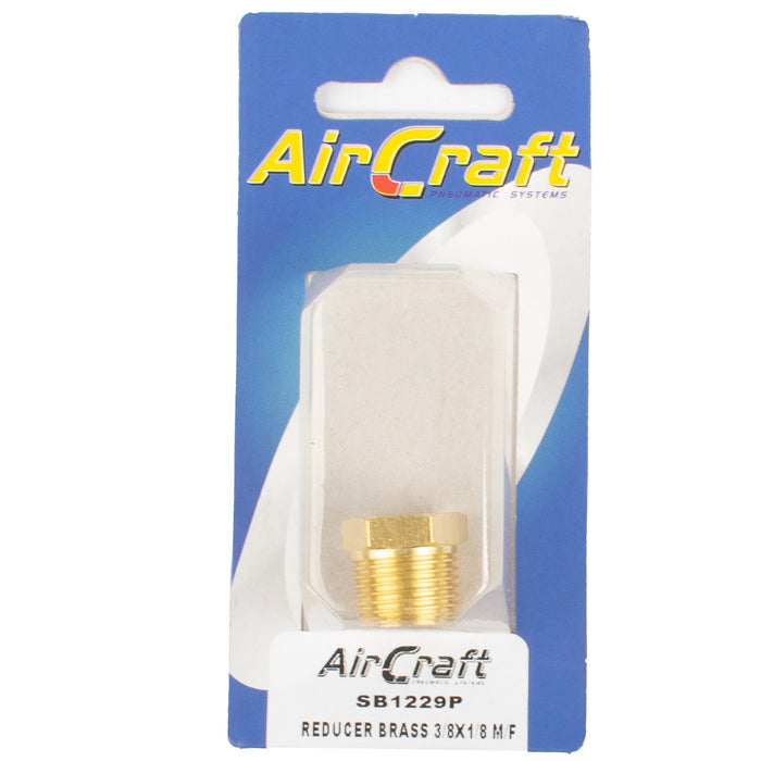 REDUCER BRASS 3/8X1/8 M/F CONICAL 1PC PACK