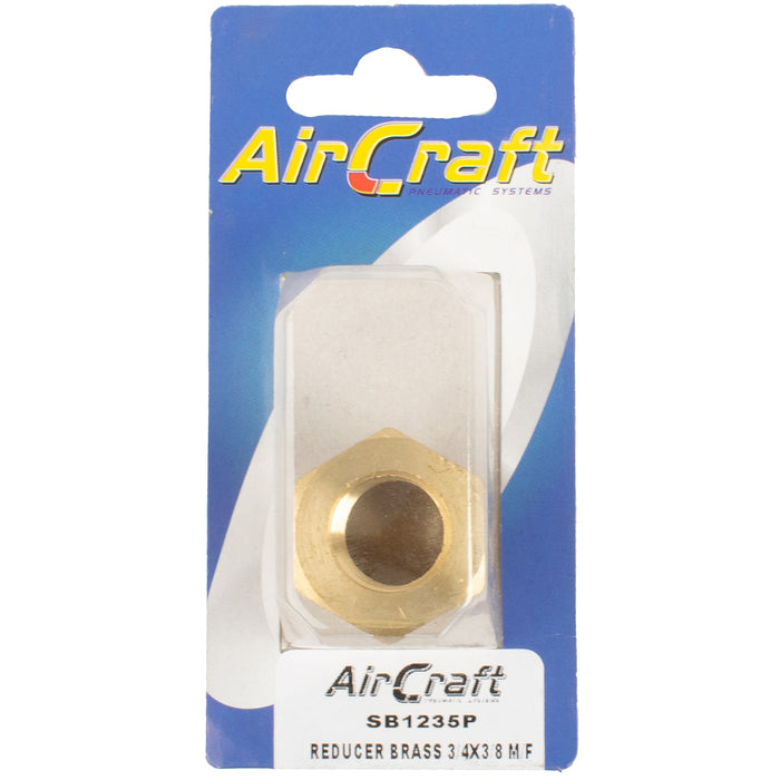 REDUCER BRASS 3/4X3/8 M/F CONICAL 1PC PACK