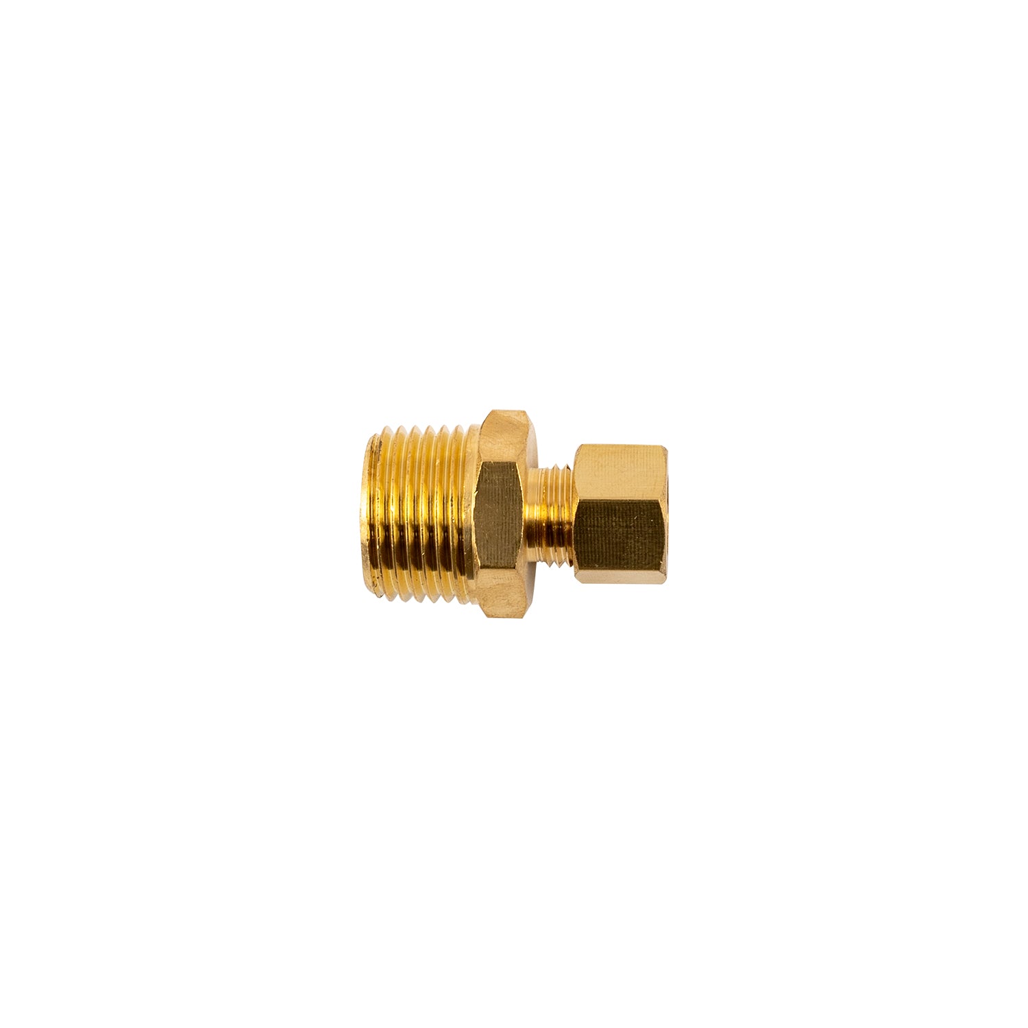 BRASS CONICAL STR. 1/4' TUBE X 3/8' M