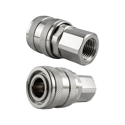 QUICK COUPLER ARO STYLE BRASS  N/PLATED 1/4' FEMALE
