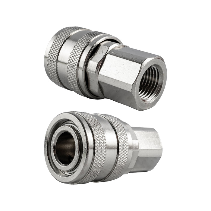QUICK COUPLER ARO STYLE BRASS  N/PLATED 1/4' FEMALE