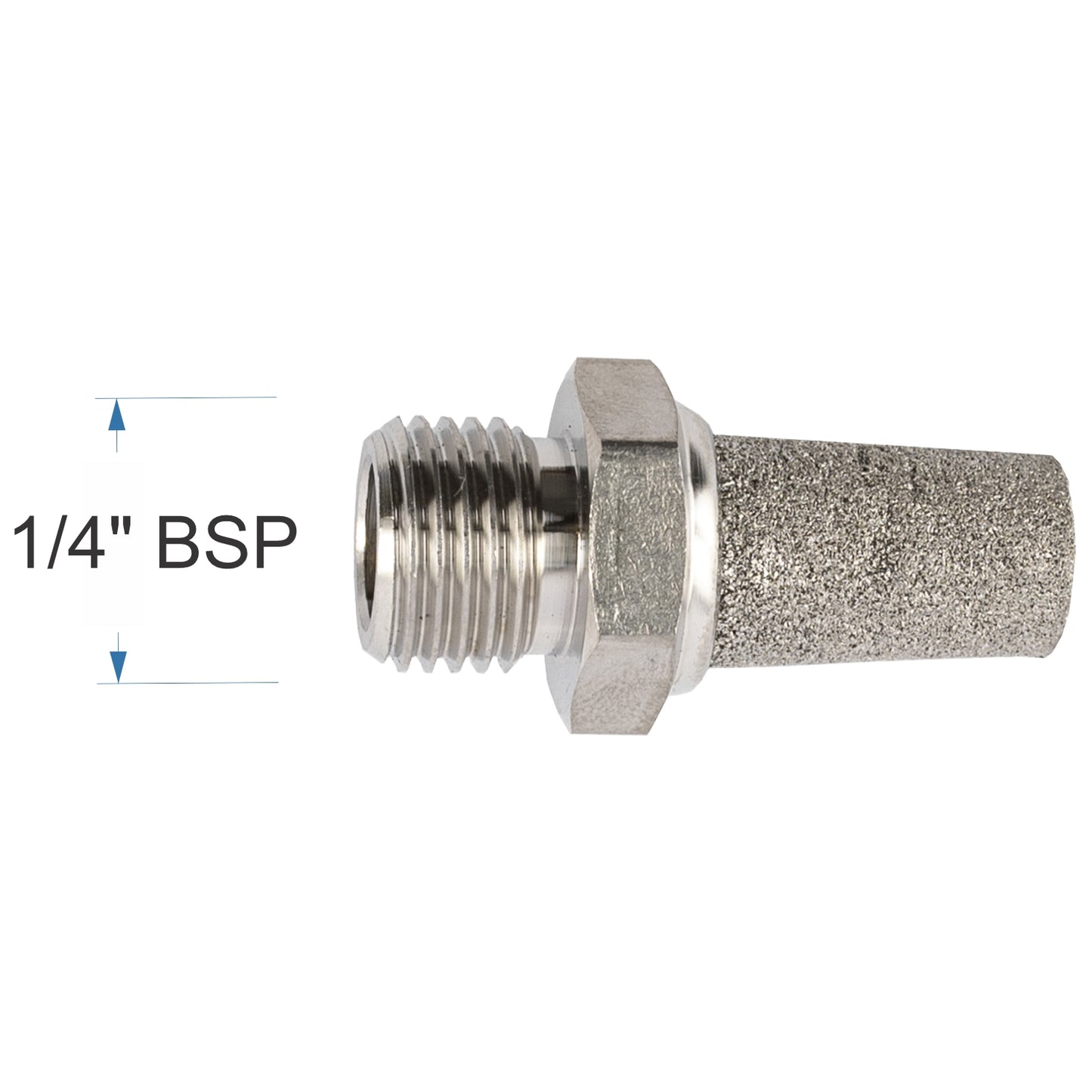 MUFFLER METAL CONICAL 1/4' MALE