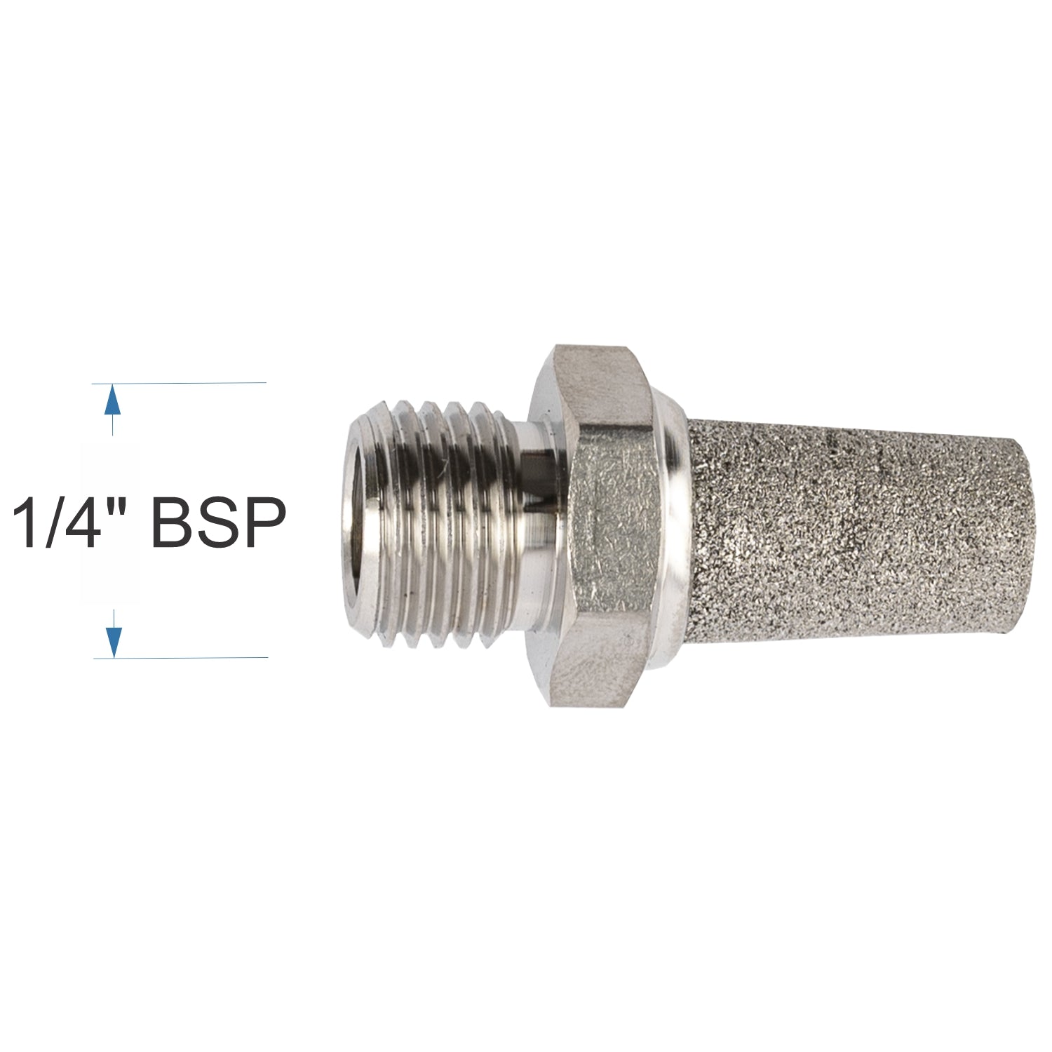 MUFFLER METAL CONICAL 1/4' MALE