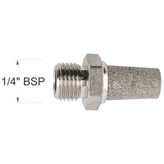 MUFFLER METAL CONICAL 1/4' MALE