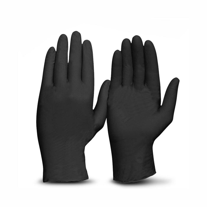 NITRILE GLOVE L/DUTY MEDIUM BLACK 100PC T/BOX