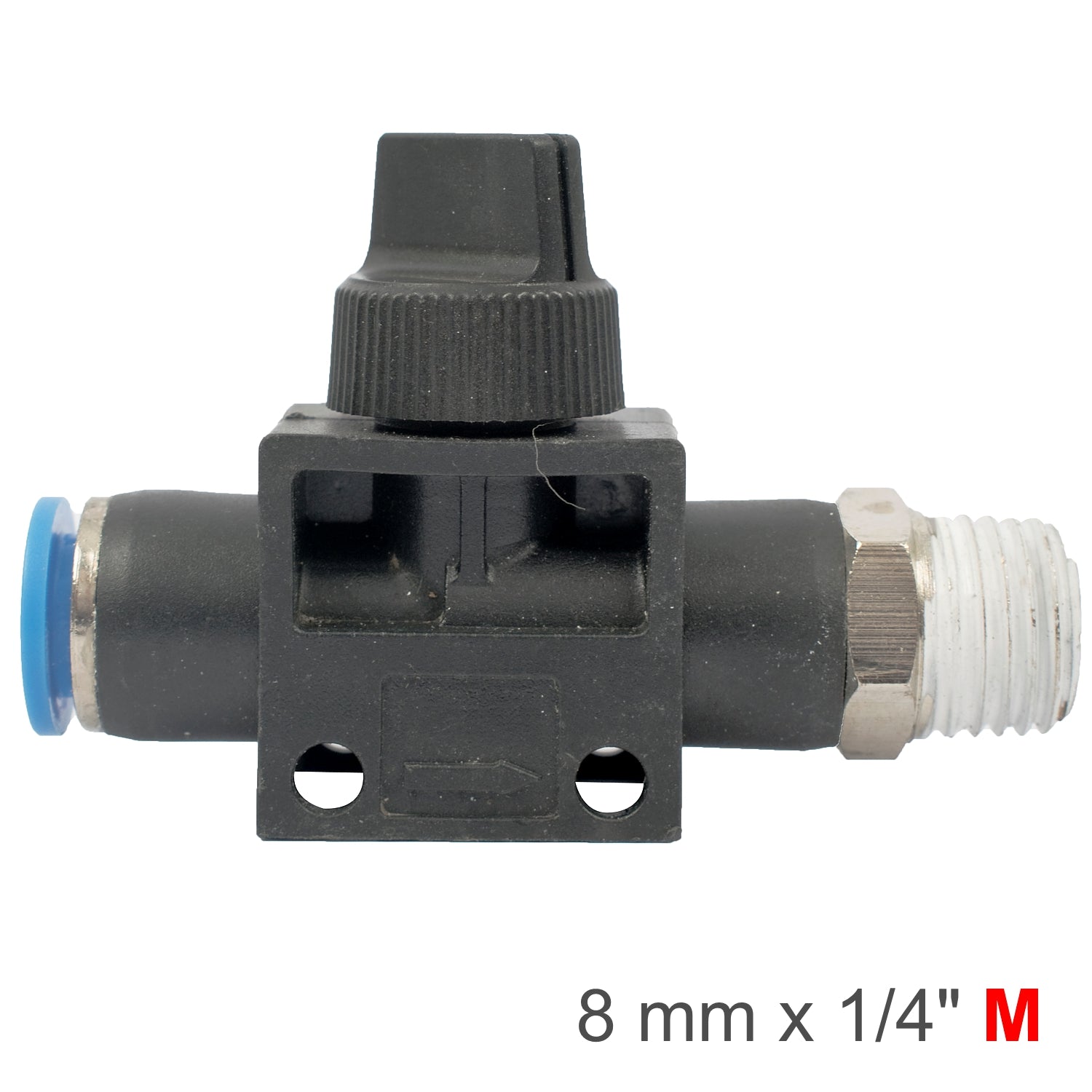 PU HOSE FITTING VALVE 8MM X 1/4'M
