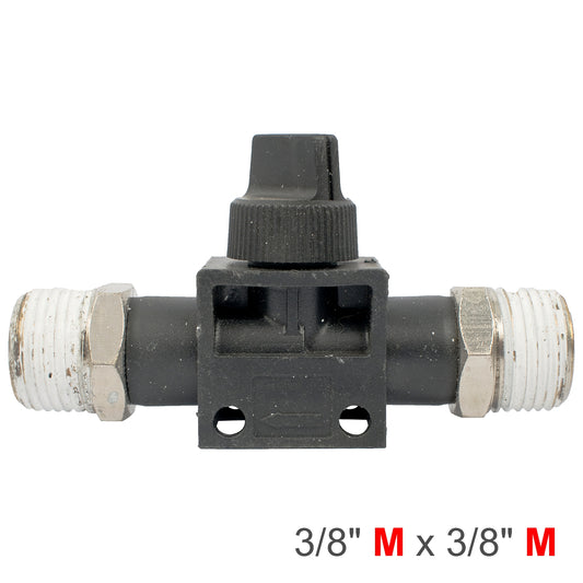 PU HOSE FITTING VALVE 3/8'M X 3/8'M