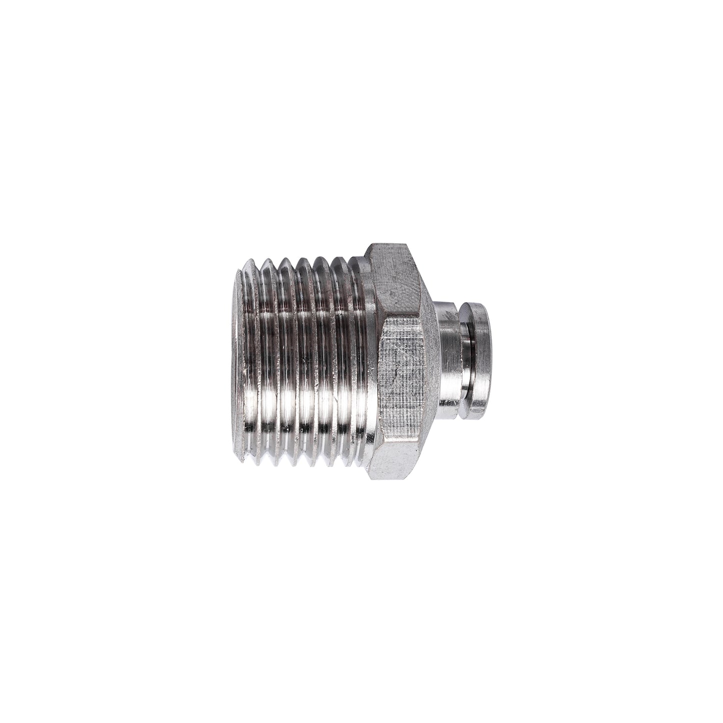 METAL PU FITTING STRAIGHT 6MM X 1/2' M