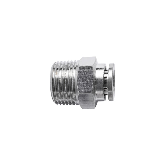 METAL PU FITTING STRAIGHT 8MM X 3/8' M