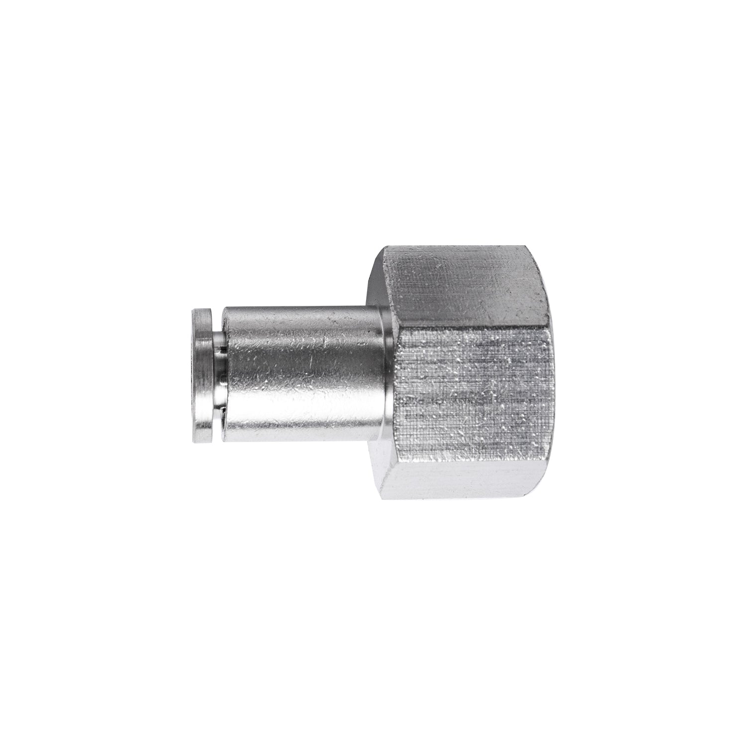 METAL PU FITTING STRAIGHT 6MM 3/8' F