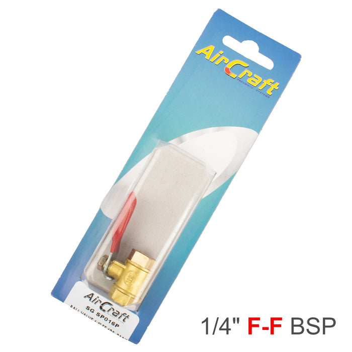 BALL VALVE 1/4' FF 1PC  PACK