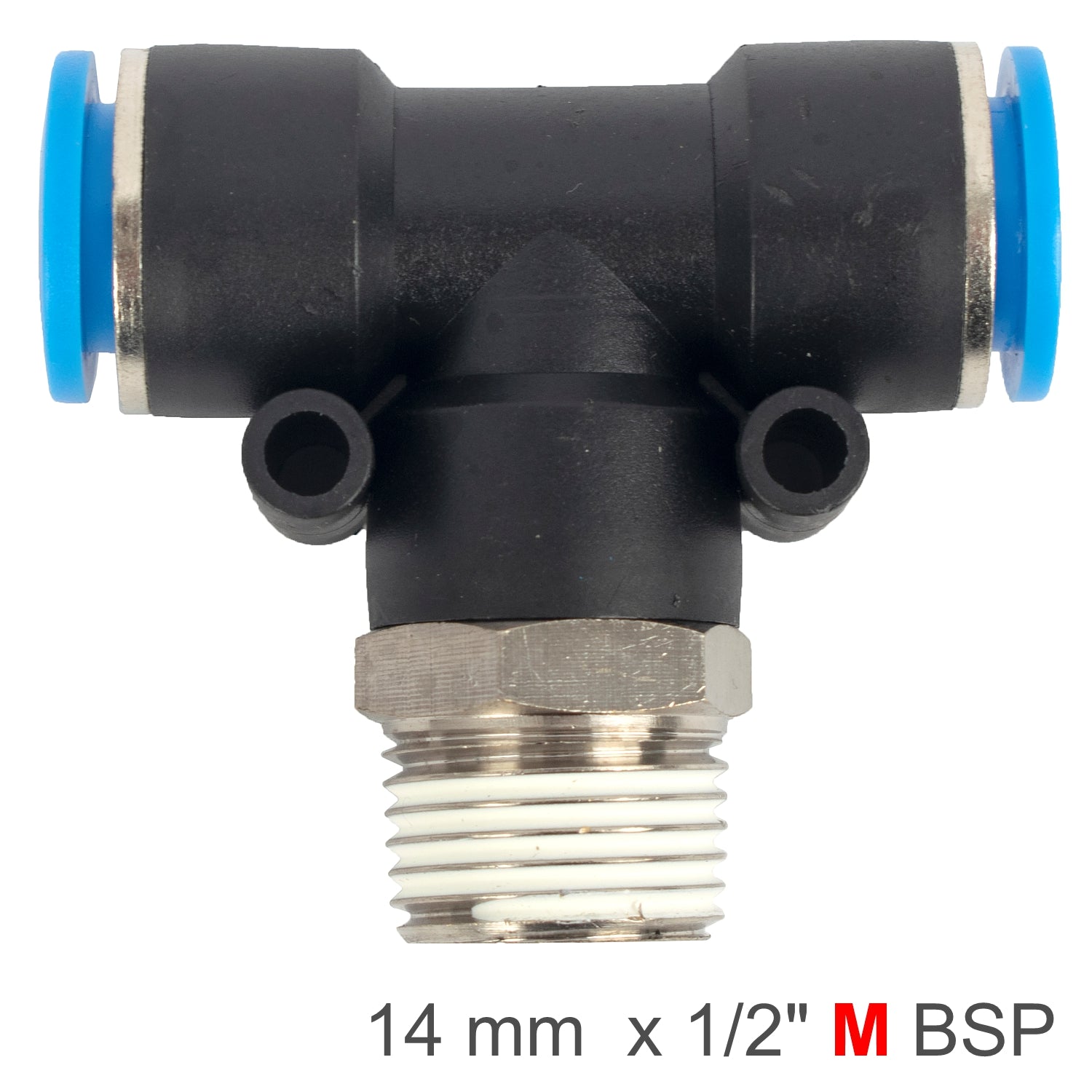 PU HOSE FITTING TEE 14MM-1/2 M