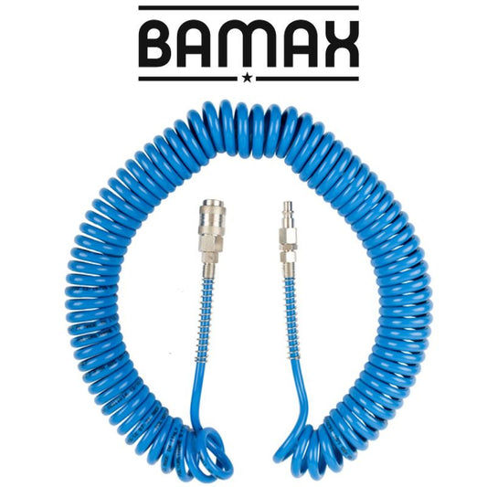 SPIRAL POLYP HOSE BLUE 5MMX8MMX12M WITH QUICK COUPLERS BX15PU12-5