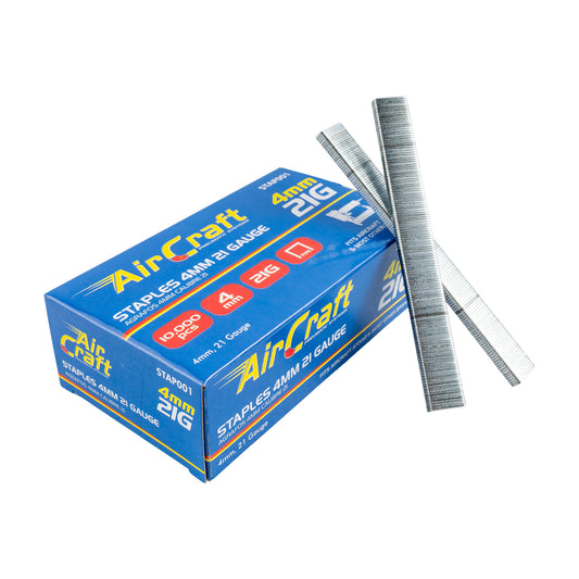 STAPLES 4MM 21 GAUGE 10000 PER BOX