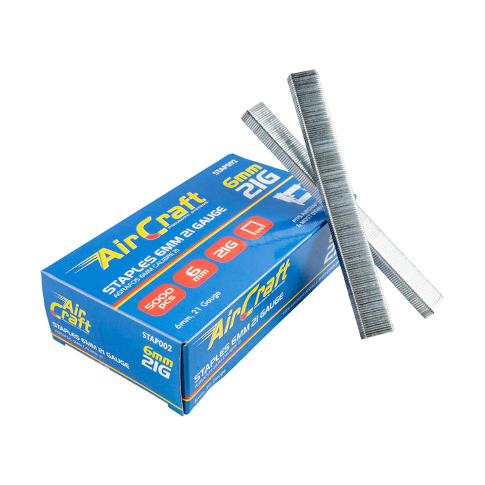 STAPLES 6MM 21 GAUGE 5000 PER BOX