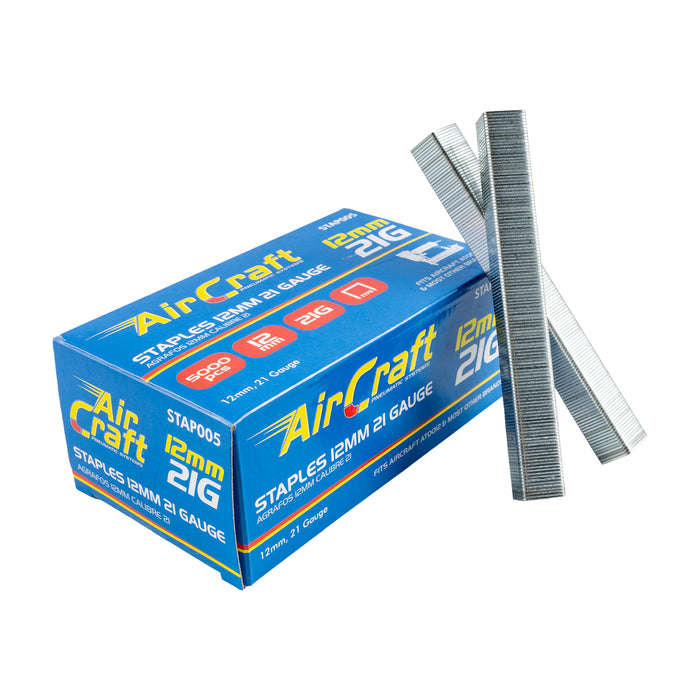 STAPLES 12MM 21 GAUGE 5000 PER BOX