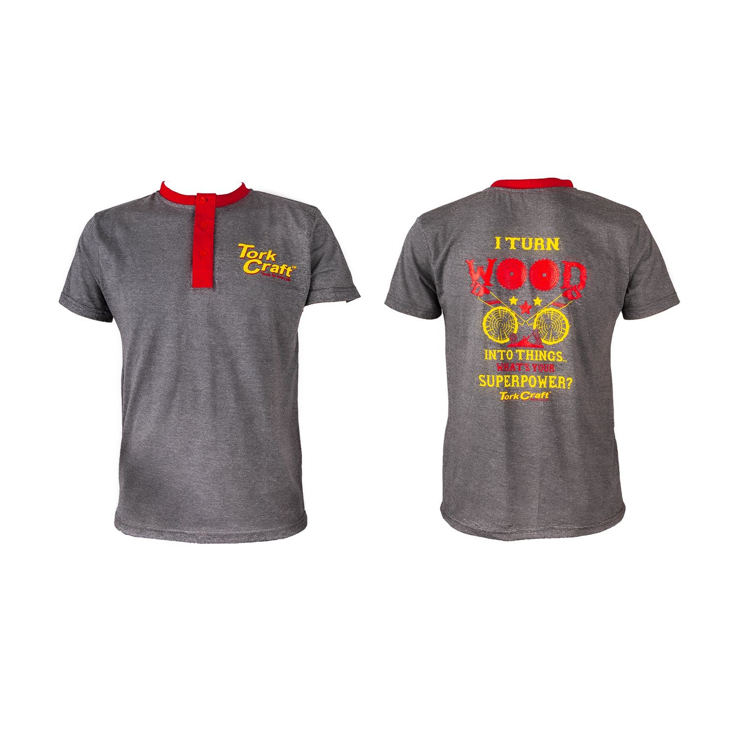 TORK CRAFT T-SHIRT GREY - LARGE -  I TURN WOOD